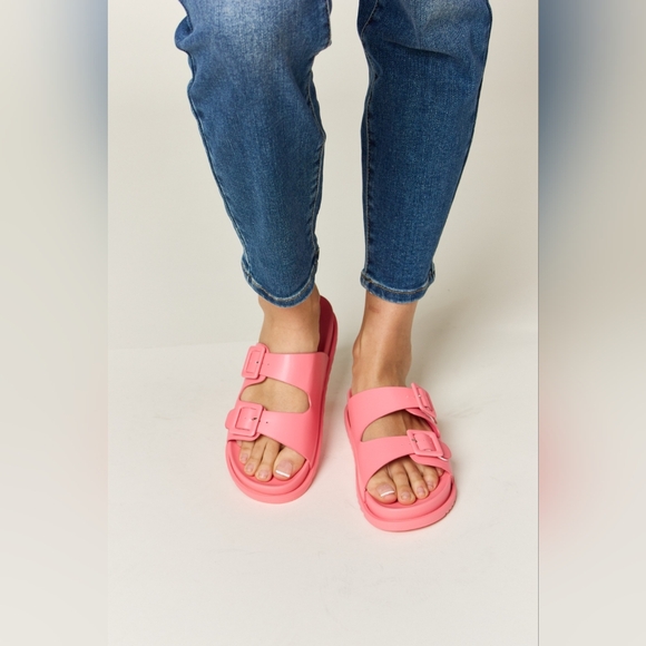 Legend Double Buckle Open Toe Sandals - Picture 1 of 8